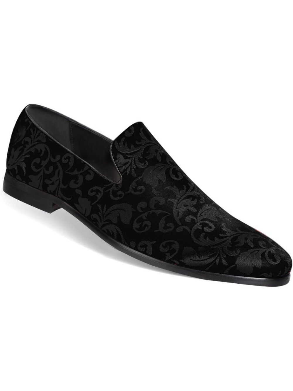 AUSTIN MILL Men's Black Rubber Suede Loafers Flats Tuxedo Wedding Prom Shoes